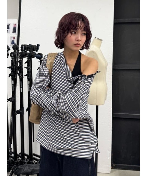 SLY(スライ)の「HALTER NECK CUP IN CAMI ホルターネックカップインキャミ 春服(キャミソール・レディース・パープル/杢グレー/ブラック・FREE)」の20枚目の写真