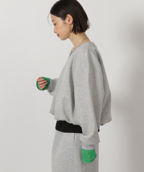 LAKOLE（ラコレ）の「ダンボールバルーンZIPカーディガン/ 658034（スウェット・レディース・グレー/ブラック/ベージュ・FREE）」の10枚目の写真