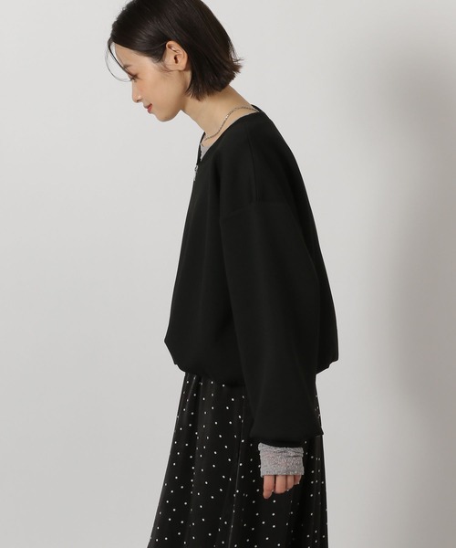 LAKOLE（ラコレ）の「ダンボールバルーンZIPカーディガン/ 658034（スウェット・レディース・グレー/ブラック/ベージュ・FREE）」の7枚目の写真