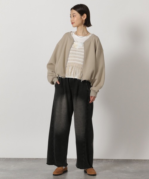 LAKOLE（ラコレ）の「ダンボールバルーンZIPカーディガン/ 658034（スウェット・レディース・グレー/ブラック/ベージュ・FREE）」の13枚目の写真