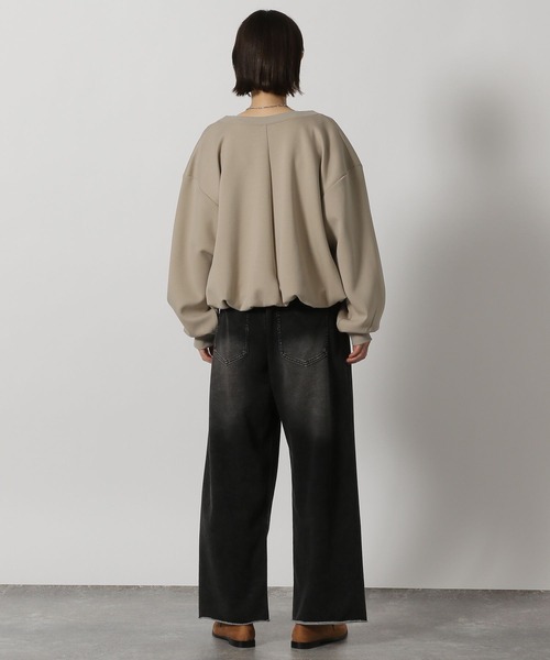 LAKOLE（ラコレ）の「ダンボールバルーンZIPカーディガン/ 658034（スウェット・レディース・グレー/ブラック/ベージュ・FREE）」の15枚目の写真