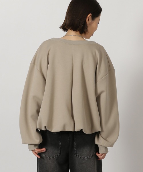 LAKOLE（ラコレ）の「ダンボールバルーンZIPカーディガン/ 658034（スウェット・レディース・グレー/ブラック/ベージュ・FREE）」の18枚目の写真