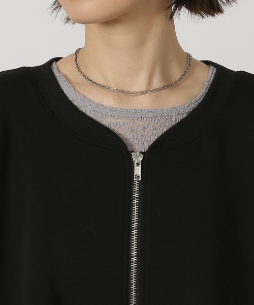 LAKOLE（ラコレ）の「ダンボールバルーンZIPカーディガン/ 658034（スウェット・レディース・グレー/ブラック/ベージュ・FREE）」の22枚目の写真