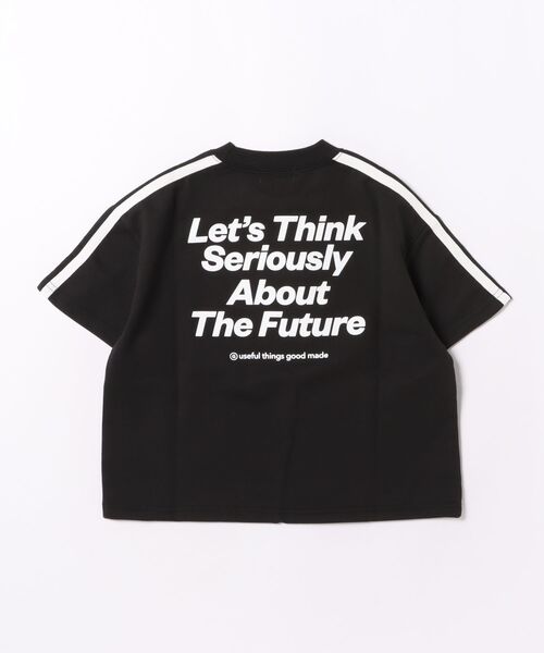 GENERATOR（ジェネレーター）の「GENERATOR/ジェネレーター Think About 袖ラインプルオーバー（スウェット・キッズ・ホワイト/トップグレー/ブラック・M/L/XL）」の4枚目の写真