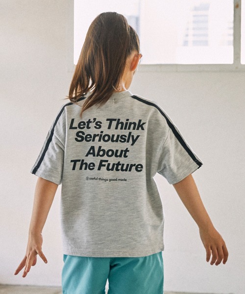 GENERATOR（ジェネレーター）の「GENERATOR/ジェネレーター Think About 袖ラインプルオーバー（スウェット・キッズ・ホワイト/トップグレー/ブラック・M/L/XL）」の21枚目の写真