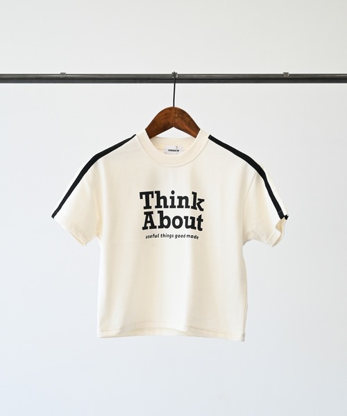 GENERATOR（ジェネレーター）の「GENERATOR/ジェネレーター Think About 袖ラインプルオーバー（スウェット・キッズ・ホワイト/トップグレー/ブラック・M/L/XL）」の18枚目の写真