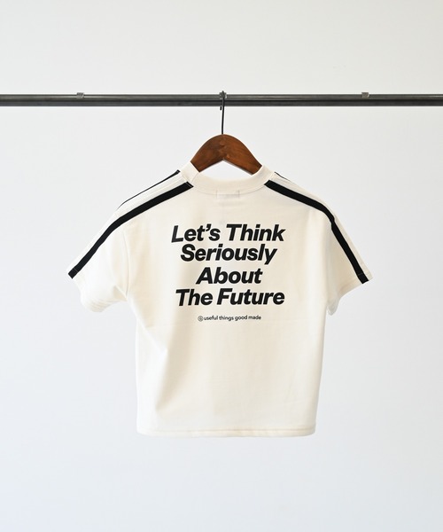 GENERATOR（ジェネレーター）の「GENERATOR/ジェネレーター Think About 袖ラインプルオーバー（スウェット・キッズ・ホワイト/トップグレー/ブラック・M/L/XL）」の17枚目の写真