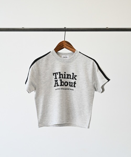 GENERATOR（ジェネレーター）の「GENERATOR/ジェネレーター Think About 袖ラインプルオーバー（スウェット・キッズ・ホワイト/トップグレー/ブラック・M/L/XL）」の16枚目の写真
