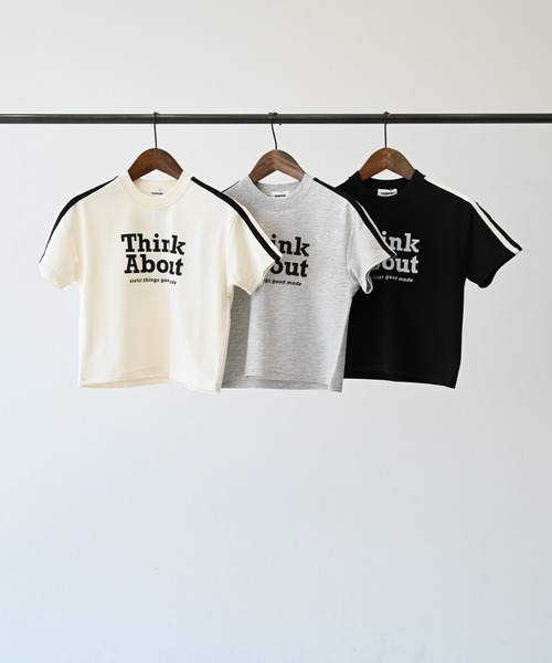GENERATOR（ジェネレーター）の「GENERATOR/ジェネレーター Think About 袖ラインプルオーバー（スウェット・キッズ・ホワイト/トップグレー/ブラック・M/L/XL）」の9枚目の写真