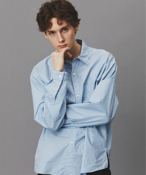 PUBLIC TOKYO（パブリックトウキョウ）の「クリアコットンスムースシャツ　　/ウォッシャブル/オフィスカジュアル/防シワ（シャツ/ブラウス・メンズ・ミント/ストライプ/イエロー/その他7・2/1）」の4枚目の写真