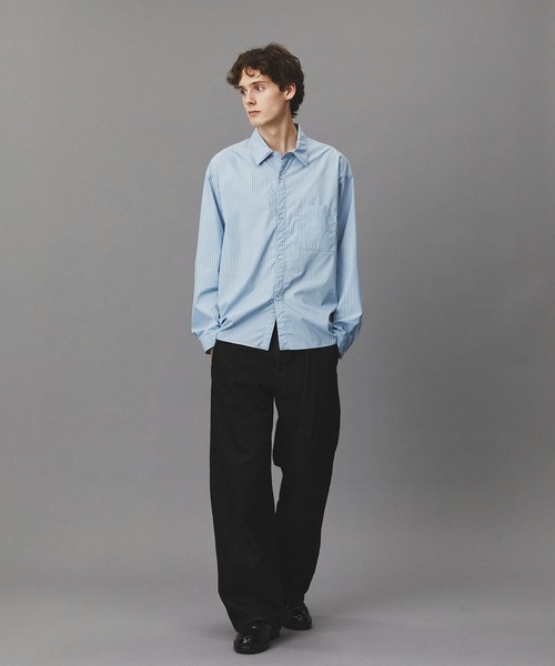 PUBLIC TOKYO（パブリックトウキョウ）の「クリアコットンスムースシャツ　　/ウォッシャブル/オフィスカジュアル/防シワ（シャツ/ブラウス・メンズ・ミント/ストライプ/イエロー/その他7・2/1）」の12枚目の写真