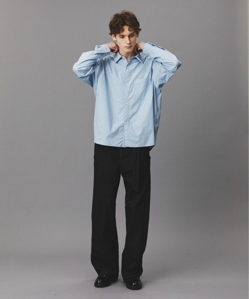 PUBLIC TOKYO（パブリックトウキョウ）の「クリアコットンスムースシャツ　　/ウォッシャブル/オフィスカジュアル/防シワ（シャツ/ブラウス・メンズ・ミント/ストライプ/イエロー/その他7・2/1）」の14枚目の写真