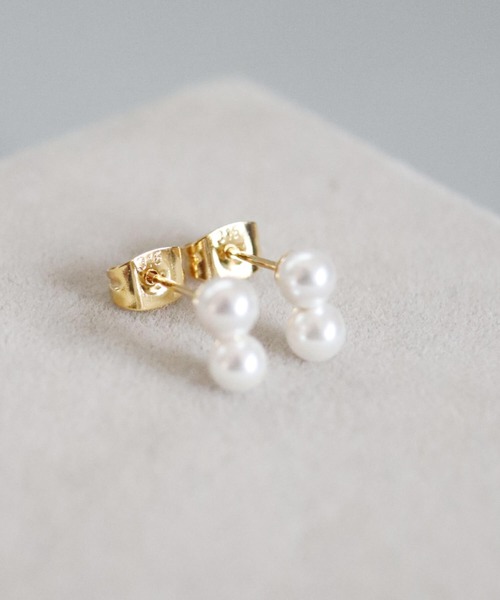 CERCA(チェルカ)の「KAM.accessory/2粒パール/スタッドピアス/パールピアス/サージカルステンレス316L/金属アレルギー対応(ピアス(両耳用)・レディース・ゴールド/シルバー・FREE)」の12枚目の写真