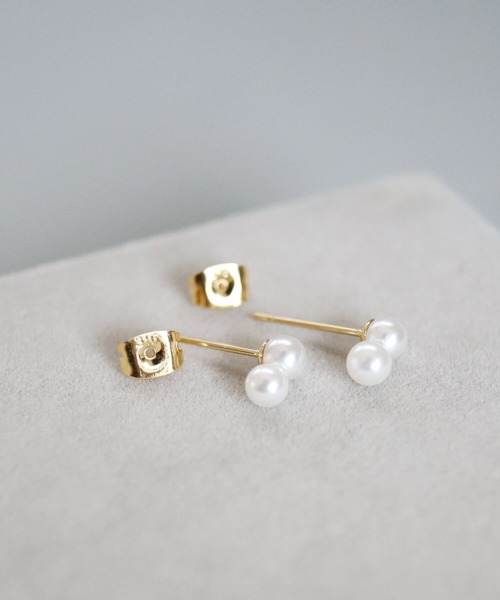 CERCA(チェルカ)の「KAM.accessory/2粒パール/スタッドピアス/パールピアス/サージカルステンレス316L/金属アレルギー対応(ピアス(両耳用)・レディース・ゴールド/シルバー・FREE)」の13枚目の写真