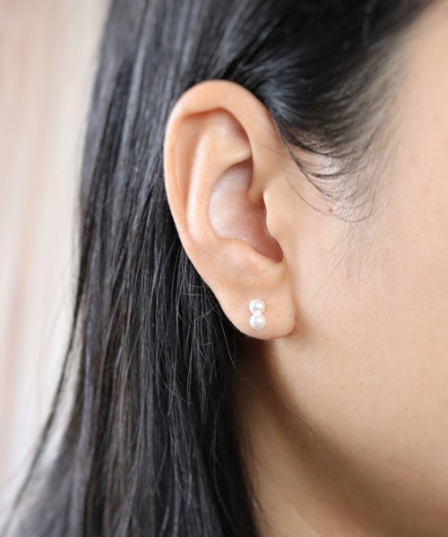 CERCA(チェルカ)の「KAM.accessory/2粒パール/スタッドピアス/パールピアス/サージカルステンレス316L/金属アレルギー対応(ピアス(両耳用)・レディース・ゴールド/シルバー・FREE)」の15枚目の写真
