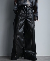 welise（ウェライズ）の「【welise ウェライズ】ヴィンテージエイジングPUレザーパンツ（デニムパンツ）」