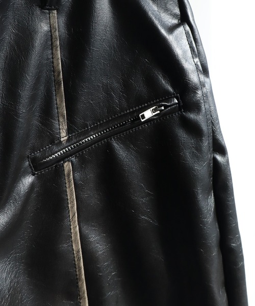 welise（ウェライズ）の「【welise/ウェライズ】ヴィンテージエイジングPUレザーパンツ（デニムパンツ・メンズ・ブラック/ダークブラック・L/M/S）」の18枚目の写真