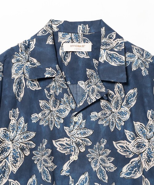 BRILLA per il gusto(ブリッラペルイルグースト)の「【別注】OFFICINA36 / ハイビスカス柄 プリントシャツ(シャツ/ブラウス・メンズ・オレンジ・MEDIUM)」の7枚目の写真