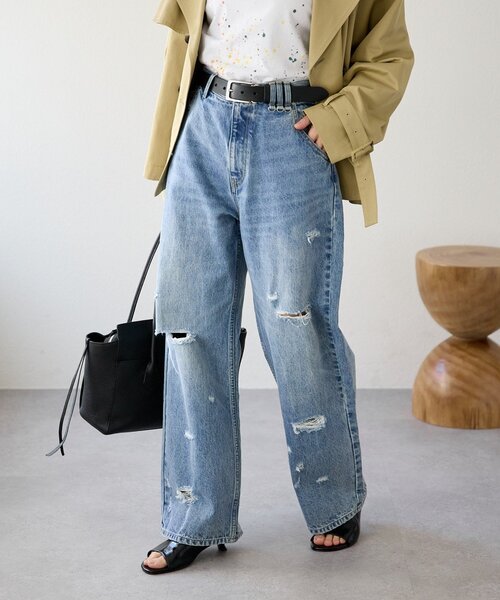 RIVE DROITE(リヴドロワ)の「予約【A・MONN(アモン)】ループポイントダメージデニム(デニムパンツ・レディース・ブルー・36/38)」の20枚目の写真