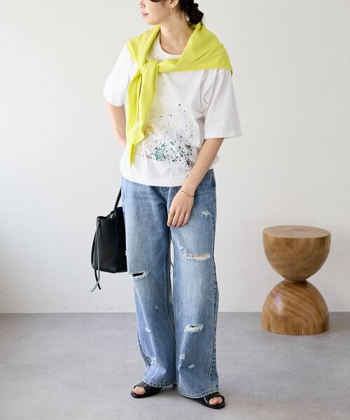 RIVE DROITE(リヴドロワ)の「予約【A・MONN(アモン)】ループポイントダメージデニム(デニムパンツ・レディース・ブルー・36/38)」の5枚目の写真