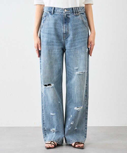 RIVE DROITE(リヴドロワ)の「予約【A・MONN(アモン)】ループポイントダメージデニム(デニムパンツ・レディース・ブルー・36/38)」の8枚目の写真