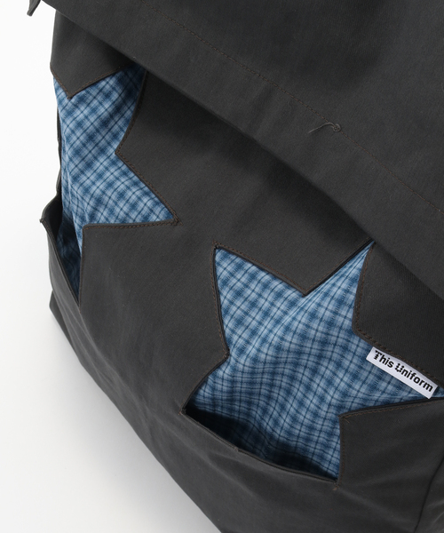 PULP/417EDIFICE（パルプフォーワンセブンエディフィス）の「This Uniform / ディス ユニフォーム CHARCOAL STAR BAG（ショルダーバッグ・メンズ・チャコールグレー・FREE）」の6枚目の写真