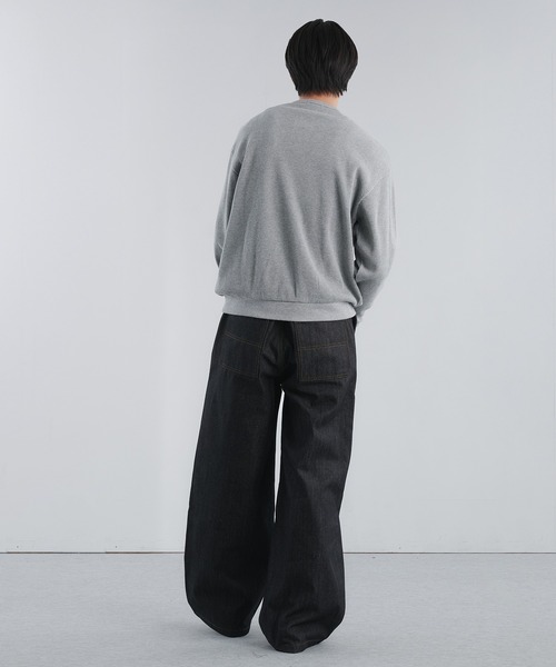 Adoon plain(アドーンプレーン)の「THERMAL HENRY NECK SNAP BUTTON LONG SLEEVE T / サーマルヘンリーネックスナップボタンロングスリーブT 【NEW COLOR】(Tシャツ/カットソー・メンズ・ブラック/ライトグレー/パープル・MEDIUM/LARGE)」の15枚目の写真