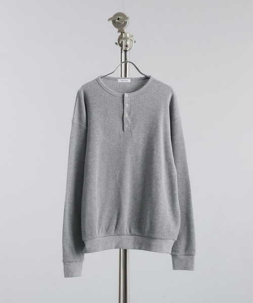 THERMAL HENRY NECK SNAP BUTTON LONG SLEEVE T / サーマルヘンリー