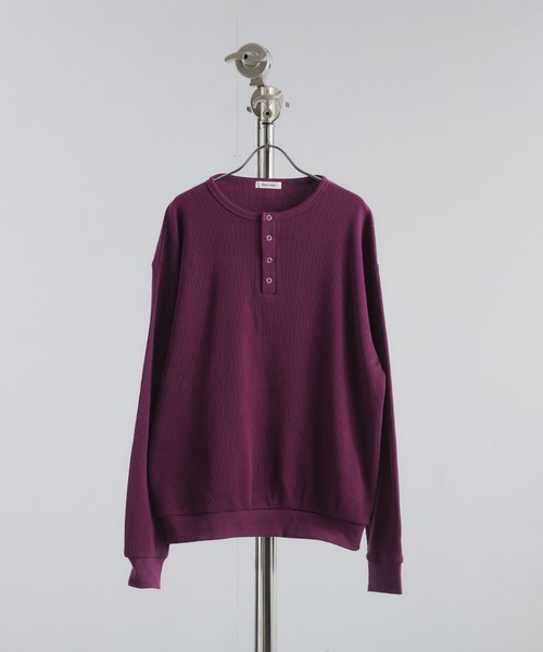 THERMAL HENRY NECK SNAP BUTTON LONG SLEEVE T / サーマルヘンリー