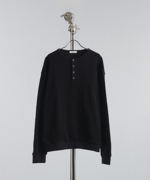 THERMAL HENRY NECK SNAP BUTTON LONG SLEEVE T / サーマルヘンリー