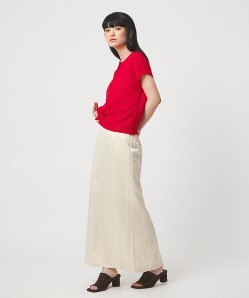 EMMEL REFINES（エメルリファインズ）の「＜EMMEL REFINES＞EM ソフトニット ボタン ショートスリーブ（ニット/セーター・レディース・ピンク/レッド/ナチュラル・FREE）」の11枚目の写真