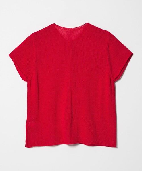 EMMEL REFINES（エメルリファインズ）の「＜EMMEL REFINES＞EM ソフトニット ボタン ショートスリーブ（ニット/セーター・レディース・ピンク/レッド/ナチュラル・FREE）」の15枚目の写真