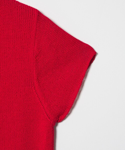 EMMEL REFINES（エメルリファインズ）の「＜EMMEL REFINES＞EM ソフトニット ボタン ショートスリーブ（ニット/セーター・レディース・ピンク/レッド/ナチュラル・FREE）」の17枚目の写真