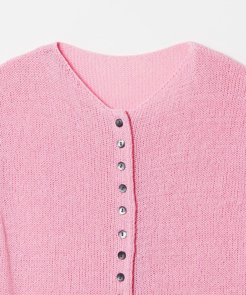 EMMEL REFINES（エメルリファインズ）の「＜EMMEL REFINES＞EM ソフトニット ボタン ショートスリーブ（ニット/セーター・レディース・ピンク/レッド/ナチュラル・FREE）」の22枚目の写真