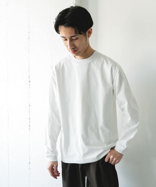 URBAN RESEARCH DOORS(アーバンリサーチドアーズ)の「『吸水速乾/接触冷感/イージーケア』クイックドライ ロングスリーブTシャツ(Tシャツ/カットソー・メンズ・グリーン系その他/ホワイト系その他/ブラック系その他/ホワイト・MEDIUM/LARGE)」の6枚目の写真