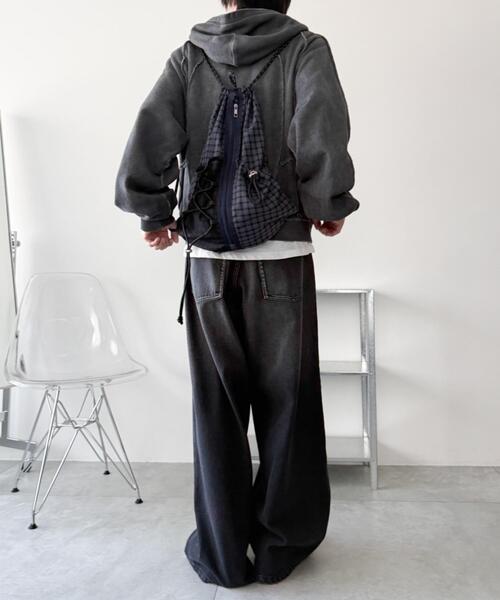 WEGO（ウィゴー）の「WEGO/センターzipナップサック（バックパック/リュック・レディース・ブラック/グレー/その他1/ブラウン・FREE）」の8枚目の写真