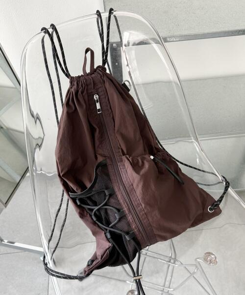 WEGO（ウィゴー）の「WEGO/センターzipナップサック（バックパック/リュック・レディース・ブラック/グレー/その他1/ブラウン・FREE）」の17枚目の写真