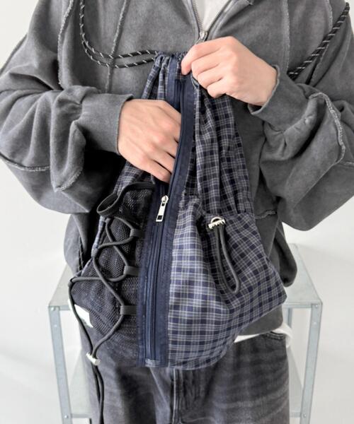 WEGO（ウィゴー）の「WEGO/センターzipナップサック（バックパック/リュック・レディース・ブラック/グレー/その他1/ブラウン・FREE）」の22枚目の写真