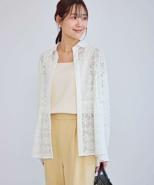 ROPE' PICNIC（ロペピクニック）の「レースペプラムシャツブラウス（シャツ/ブラウス・レディース・キナリ・FREE）」の15枚目の写真