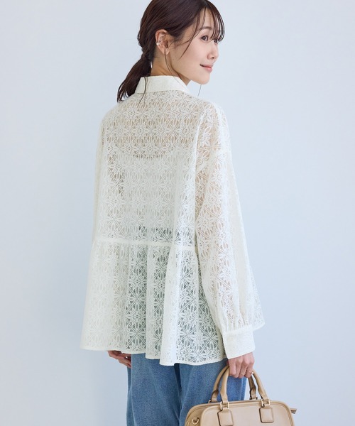 ROPE' PICNIC（ロペピクニック）の「レースペプラムシャツブラウス（シャツ/ブラウス・レディース・キナリ・FREE）」の16枚目の写真
