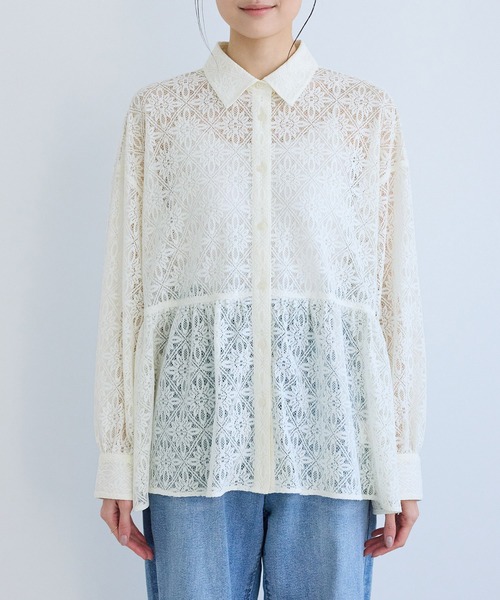 ROPE' PICNIC（ロペピクニック）の「レースペプラムシャツブラウス（シャツ/ブラウス・レディース・キナリ・FREE）」の17枚目の写真