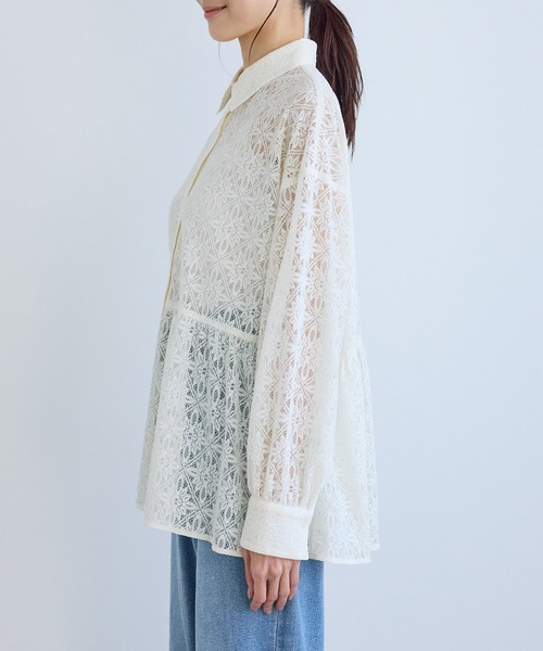 ROPE' PICNIC（ロペピクニック）の「レースペプラムシャツブラウス（シャツ/ブラウス・レディース・キナリ・FREE）」の18枚目の写真