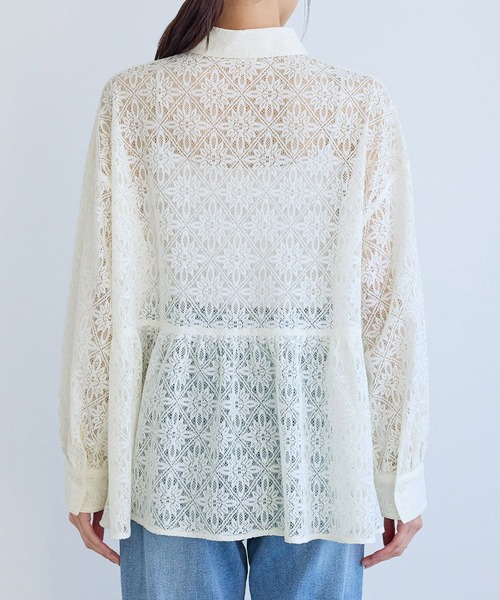 ROPE' PICNIC（ロペピクニック）の「レースペプラムシャツブラウス（シャツ/ブラウス・レディース・キナリ・FREE）」の19枚目の写真
