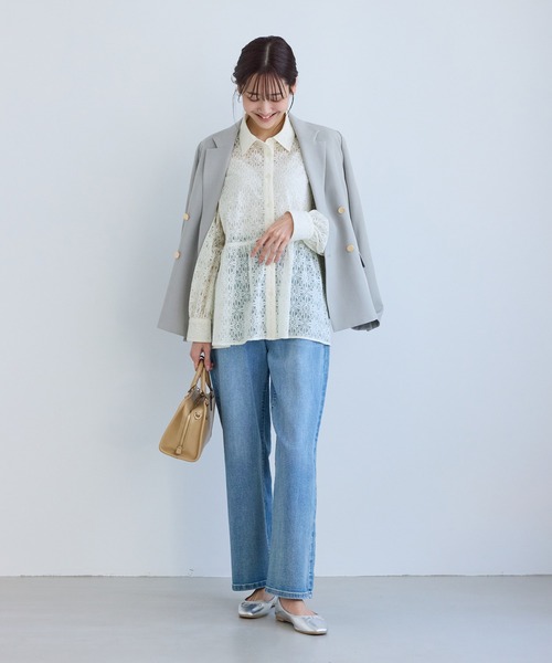 ROPE' PICNIC（ロペピクニック）の「レースペプラムシャツブラウス（シャツ/ブラウス・レディース・キナリ・FREE）」の6枚目の写真