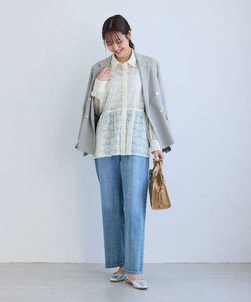 ROPE' PICNIC（ロペピクニック）の「レースペプラムシャツブラウス（シャツ/ブラウス・レディース・キナリ・FREE）」の7枚目の写真