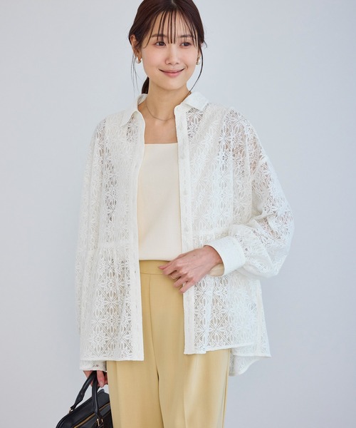 ROPE' PICNIC（ロペピクニック）の「レースペプラムシャツブラウス（シャツ/ブラウス・レディース・キナリ・FREE）」の12枚目の写真