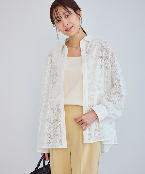 ROPE' PICNIC（ロペピクニック）の「レースペプラムシャツブラウス（シャツ/ブラウス・レディース・キナリ・FREE）」の13枚目の写真