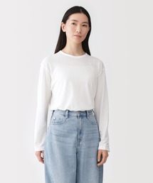 婦人 強撚天竺編みクルーネック長袖Ｔシャツ