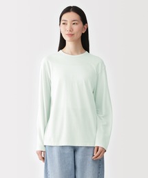 婦人 強撚天竺編みクルーネック長袖Ｔシャツ