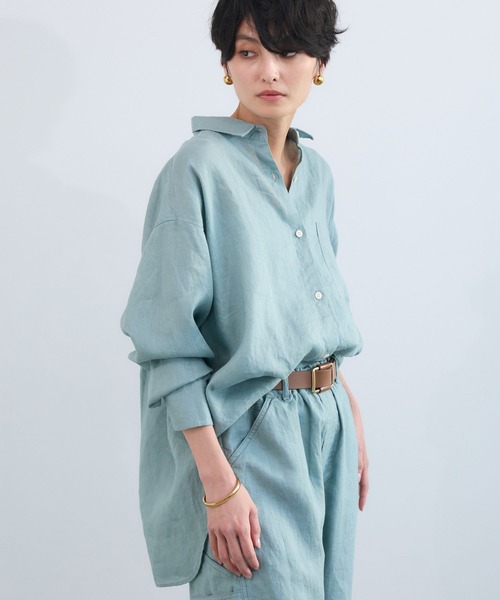 BARNYARDSTORM（バンヤードストーム）の「【『BABALOG』YouTubeご紹介アイテム】BARNYARDSTORM / リネンワイドシャツ / ハンドウォッシャブル【WEB限定サイズL】（シャツ/ブラウス・レディース・イエロー/セージグリーン/ベージュ/ホワイト・L/M/S）」の17枚目の写真